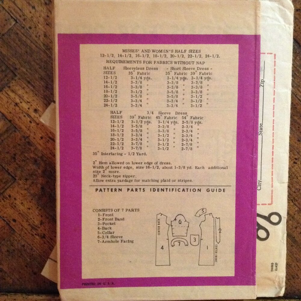 UNCUT AND COMPLETE Lot of 2 1960s Shift Dress Sewing Patterns - Picture 3 of 5